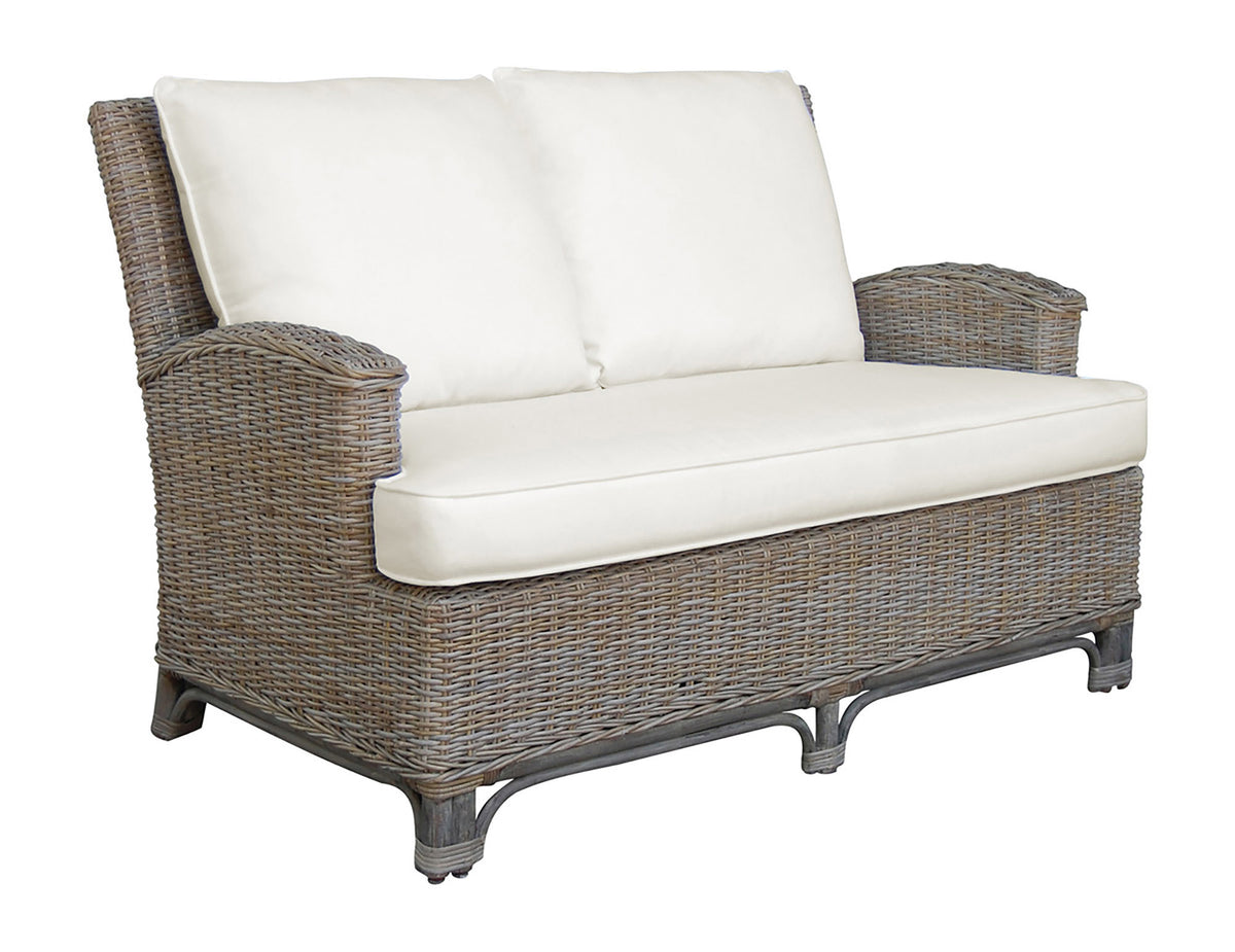 Panama Jack Sunroom Exuma Loveseat with Cushions PJS-3001-KBU-LS - BetterPatio.com