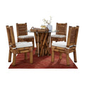 Panama Jack Sunroom Kauai Bamboo 6 PC Dining Set with Cushions PJS-4001-NAT-6PD