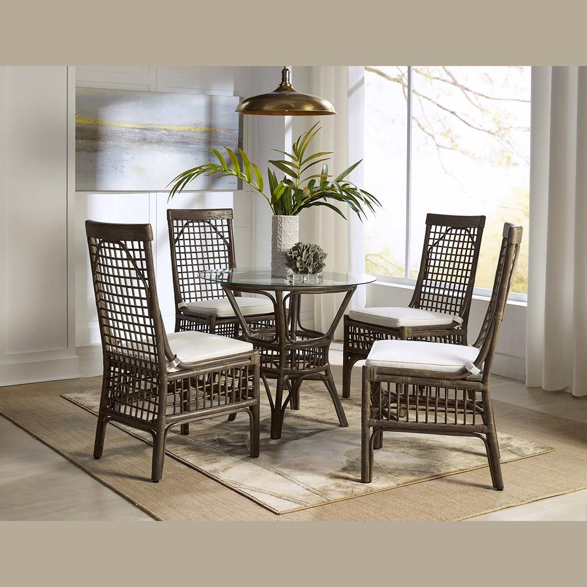 Panama Jack Sunroom Millbrook 6 PC Dining Set with Cushions PJS-7001-KBU-6PD - BetterPatio.com
