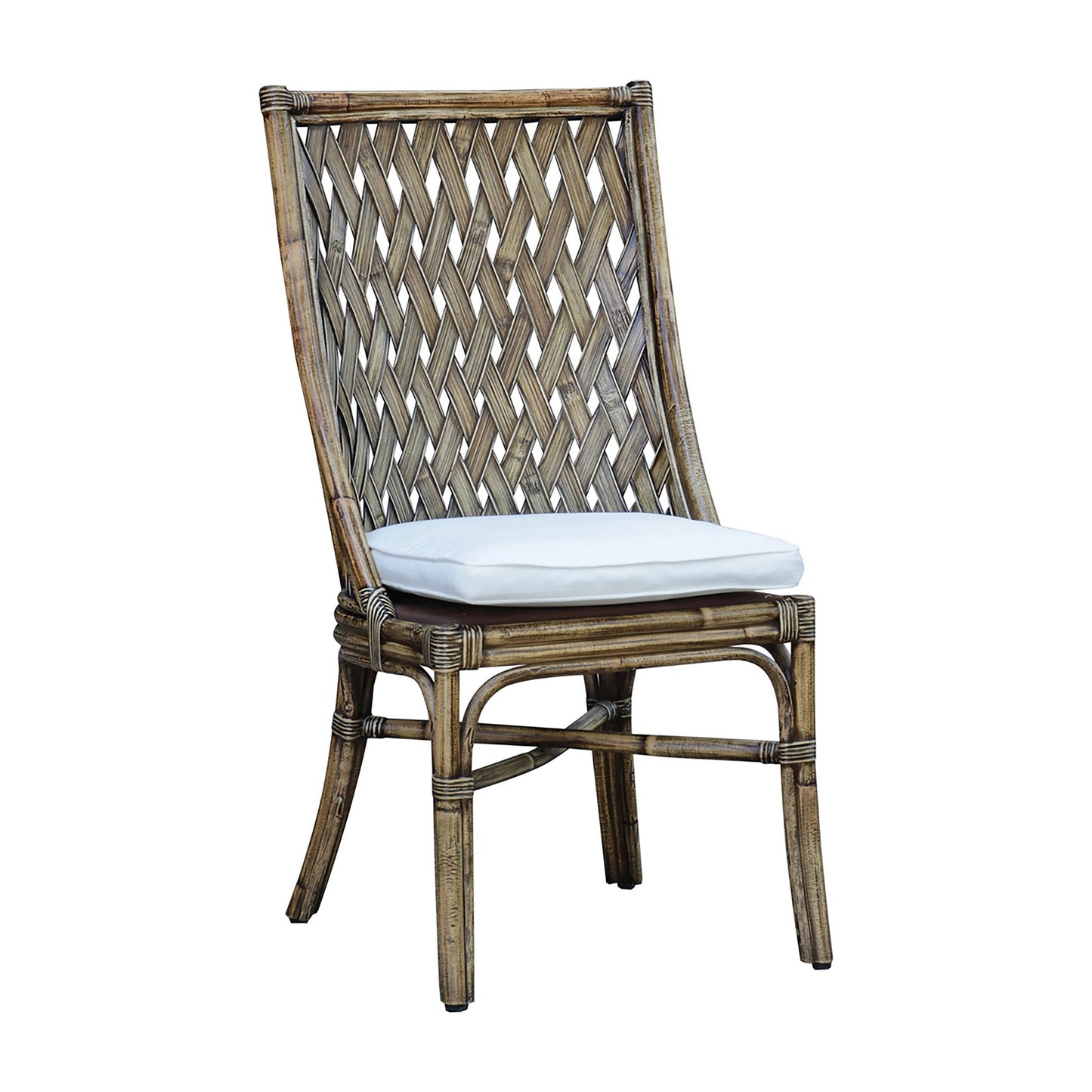 Panama Jack Sunroom Old Havana Side Chair with Cushion PJS-8001-HON-SC - BetterPatio.com