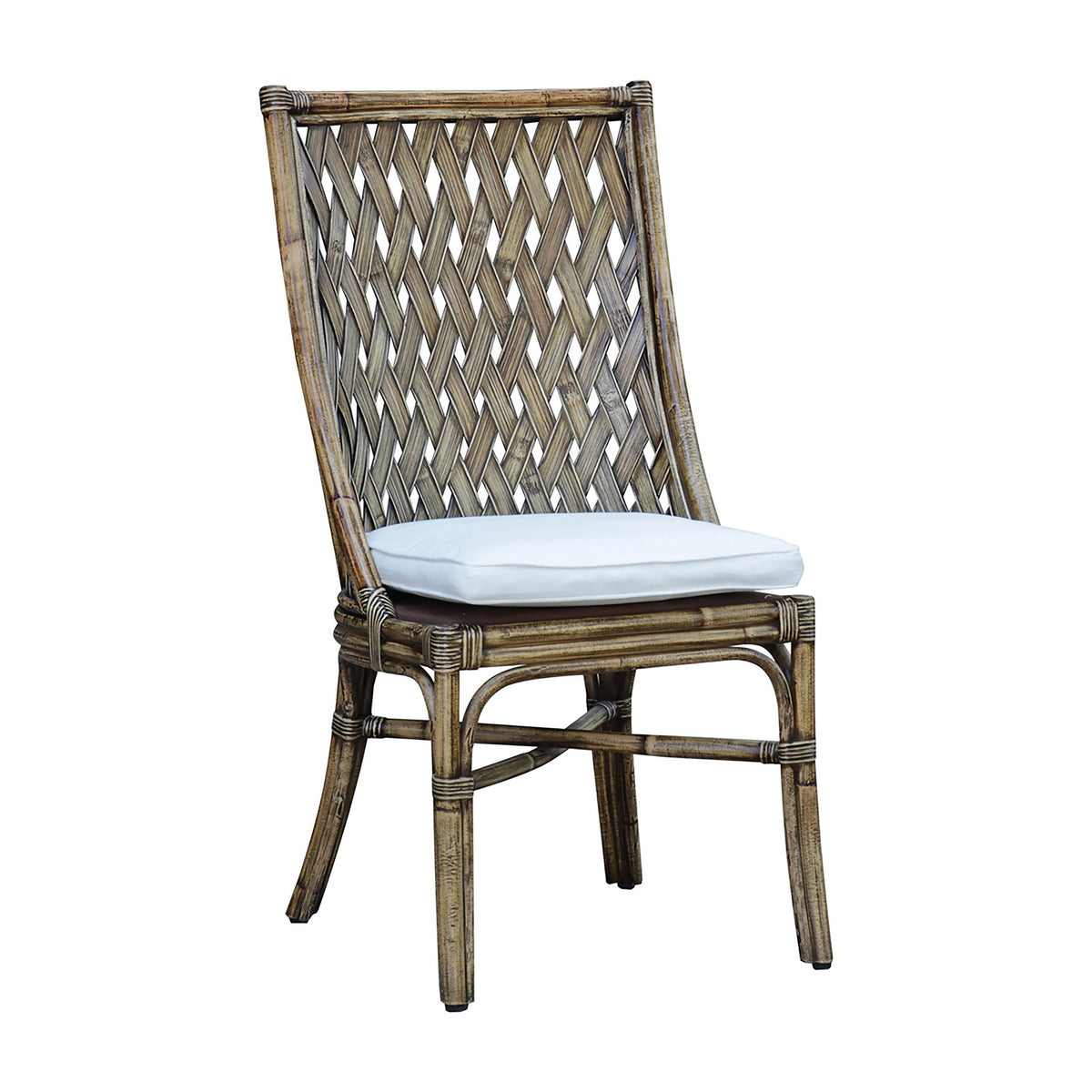 Panama Jack Sunroom Old Havana Side Chair with Cushion PJS-8001-HON-SC - BetterPatio.com