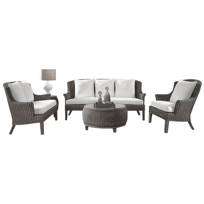 Panama Jack Sunroom Playa Largo 5 PC Living Set with Cushions  PJS-9001-GRY-5PS - BetterPatio.com