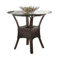 Panama Jack Sunroom Playa Largo Stackable Dining Base with Glass PJS-9001-GRY-B-GL