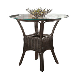 Panama Jack Sunroom Playa Largo Stackable Dining Base with Glass PJS-9001-GRY-B-GL