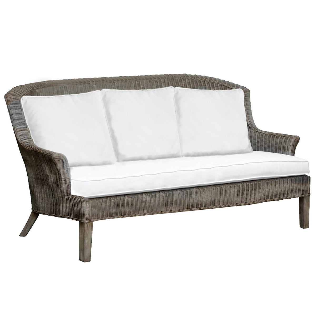 Panama Jack Sunroom Playa Largo Sofa with Cushions PJS-9001-GRY-S - BetterPatio.com