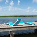 Helix Set of 2 Stackable Teal Sling Chaise Lounge