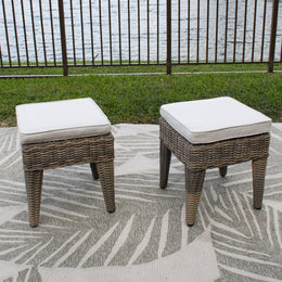 Spanish Wells Set of 2 Ottomans