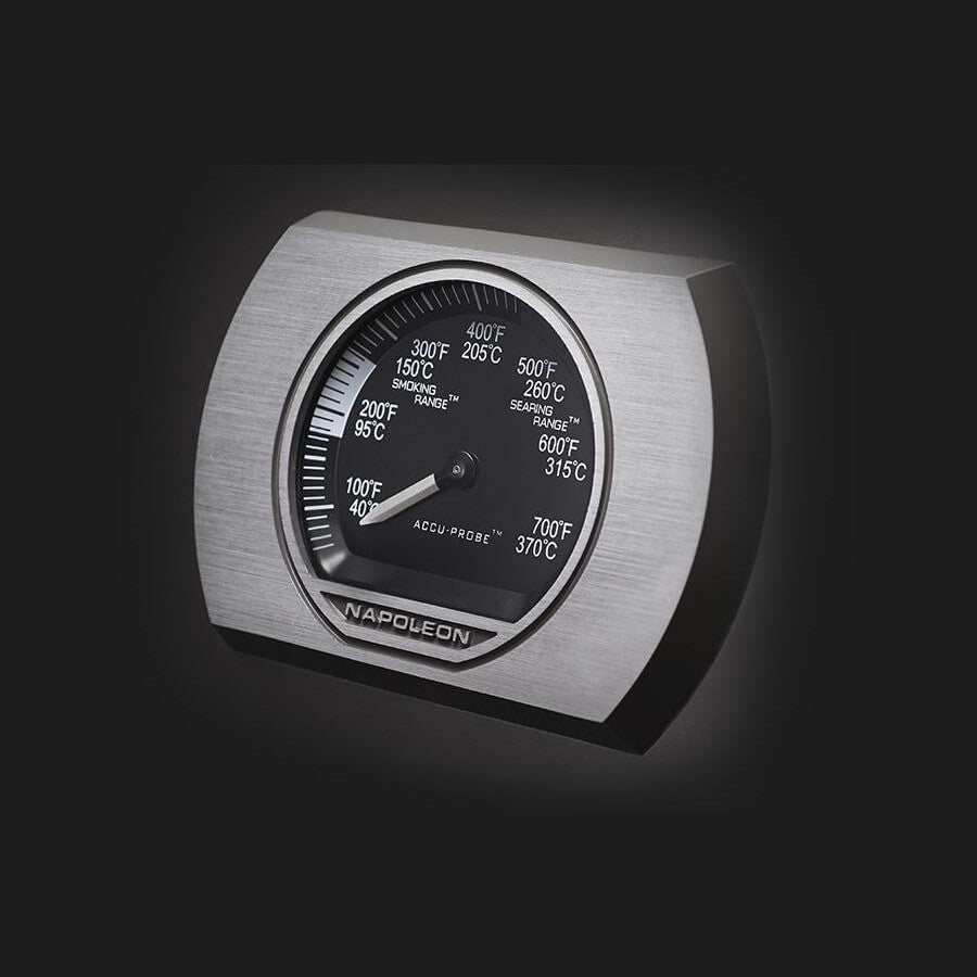 Napoleon Prestige 665 - Accu-Probe temperature gauge close-up