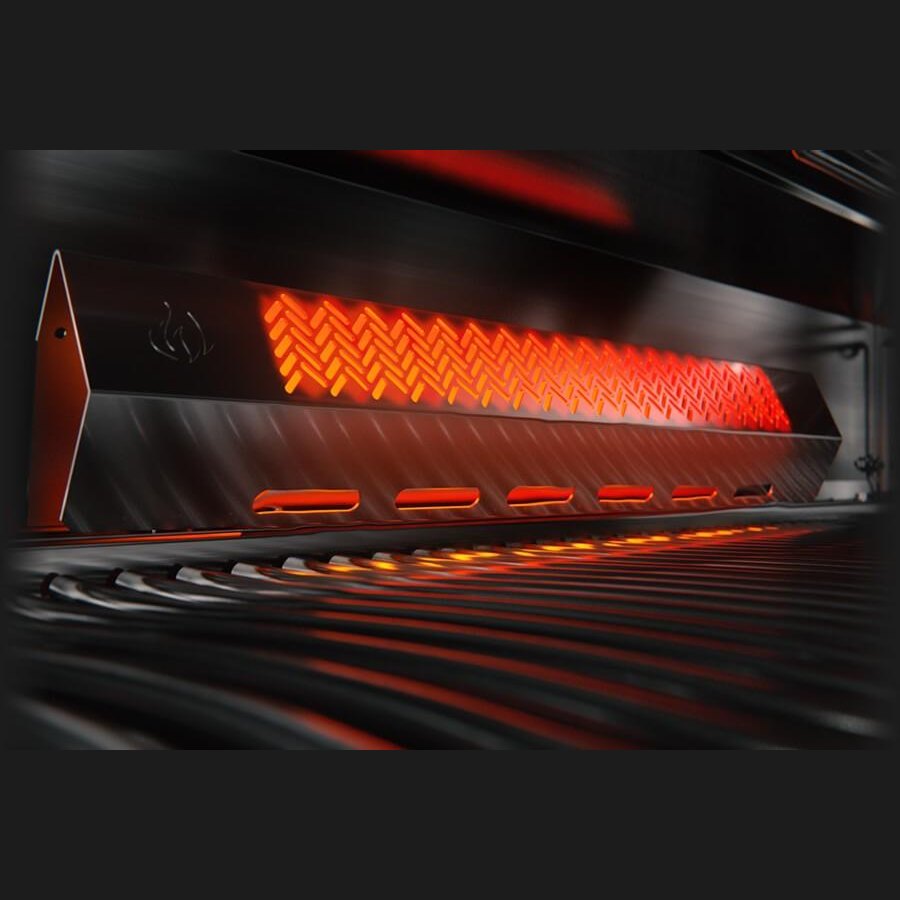 Napoleon Prestige 665 - Rear infrared rotisserie burner detail