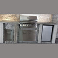 StoneKitchen 8.5 Foot Outdoor Island with 32 Inch Lion