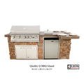 Lion Premium Grills Quality Q 96 Inch BBQ Island with L Shaped