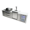 Mont Alpi 400 Deluxe Island with a Kegerator and Fridge Cabinet