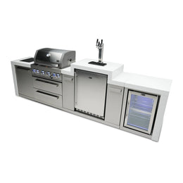 Mont Alpi 400 Deluxe Island with a Kegerator and Fridge Cabinet