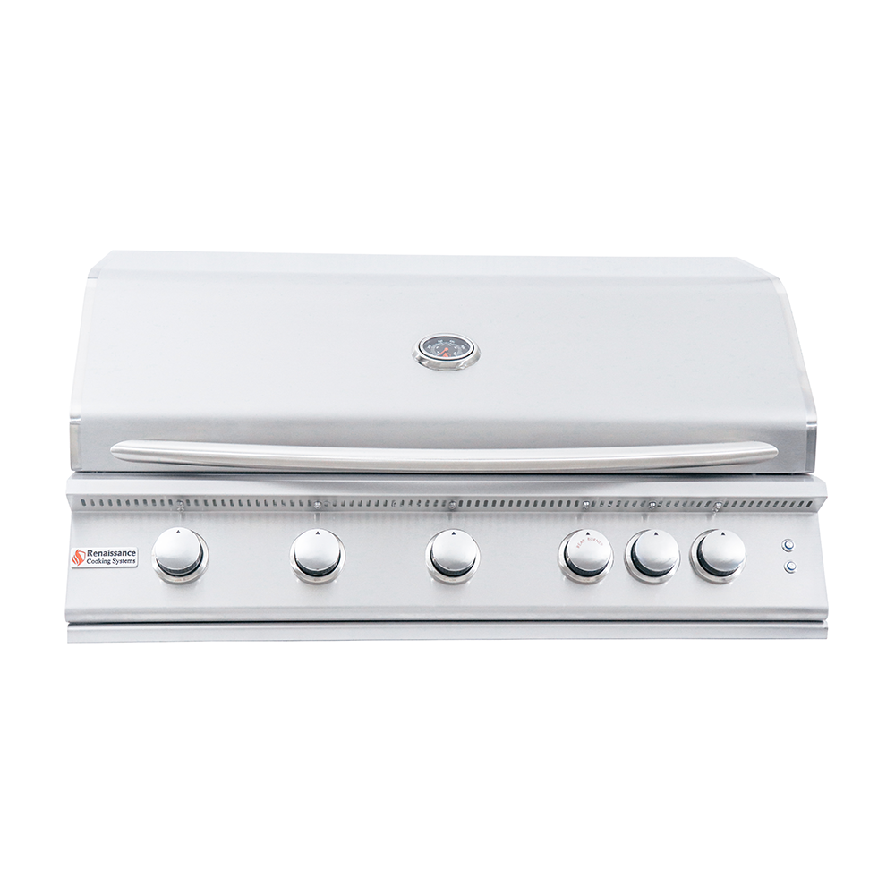 RCS 40 Inch Premier Grill with Blue LED, Rear Burner, Natural Gas - BetterPatio.com