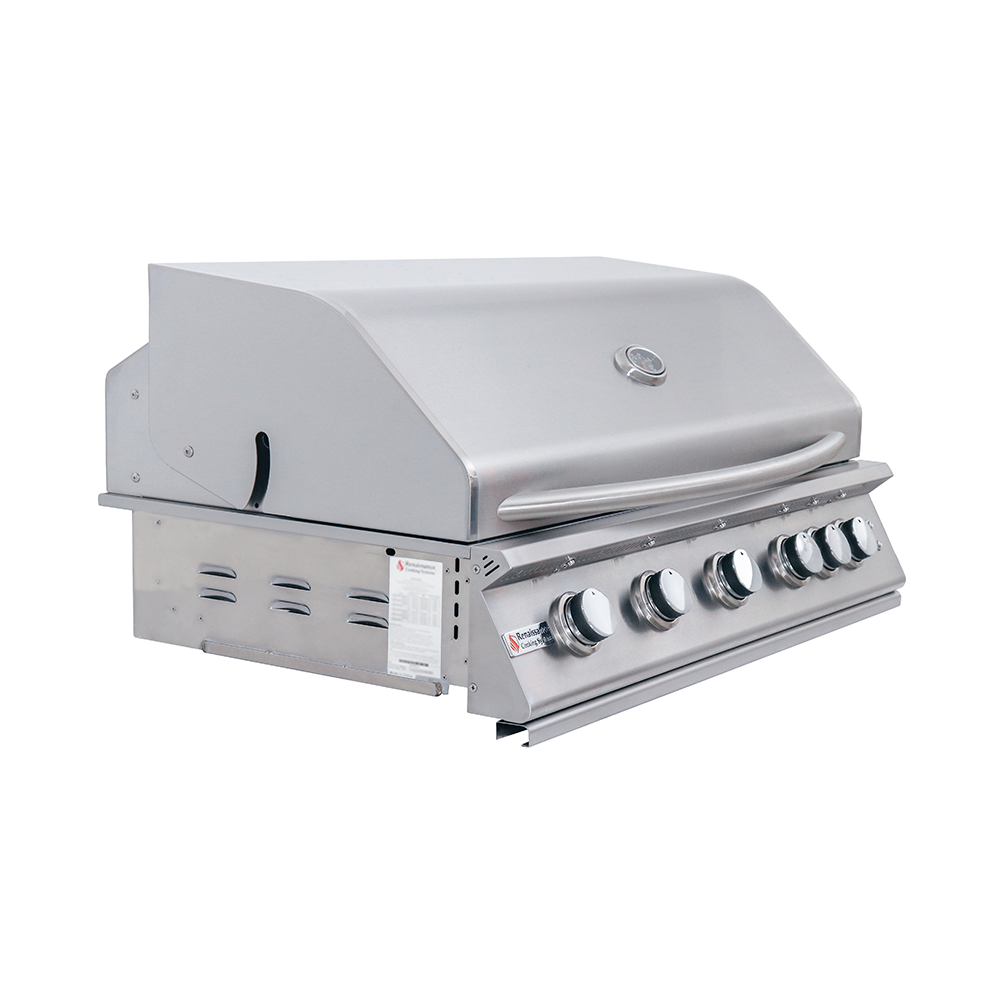 RCS - RCS 40 Inch Premier Grill with Blue LED Lights, Rear Burner