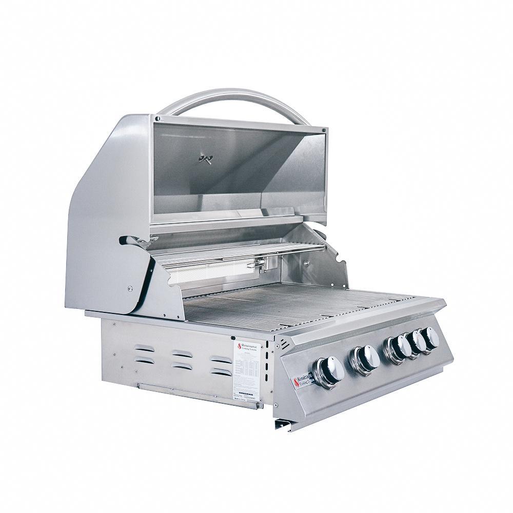 RCS - RCS 32 Inch Premier Drop in L Series Grill with LED Lights, Rear Burner
