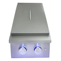 RCS Premier Double Side Burner-Slide-in W/Blue LED-Propane