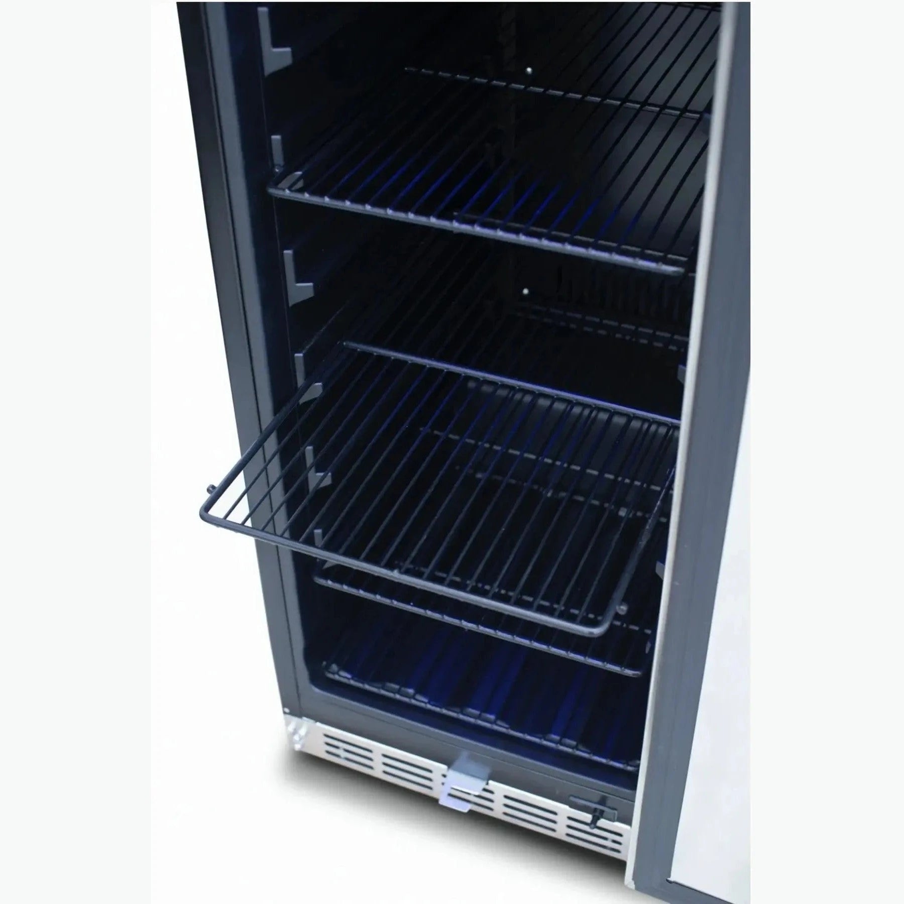 RCS 15 Inch Stainless Refrigerator REFR5 - door open showing interior shelving