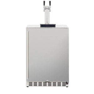 RCS Dual Tap Stainless Kegerator-UL Rated for Outdoors