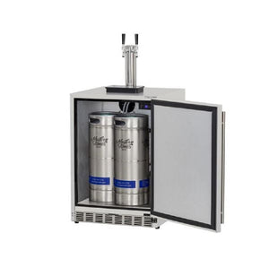 RCS Dual Tap Stainless Kegerator-UL Rated for Outdoors