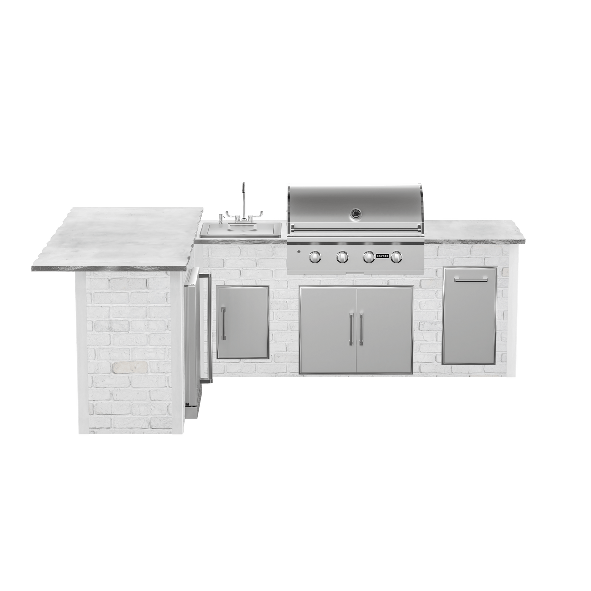 Reclaimed Brick White, Left