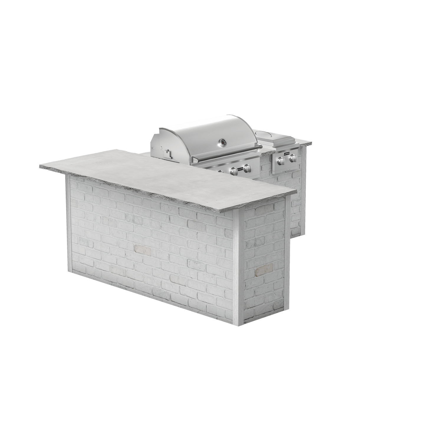 Reclaimed Brick White, Left