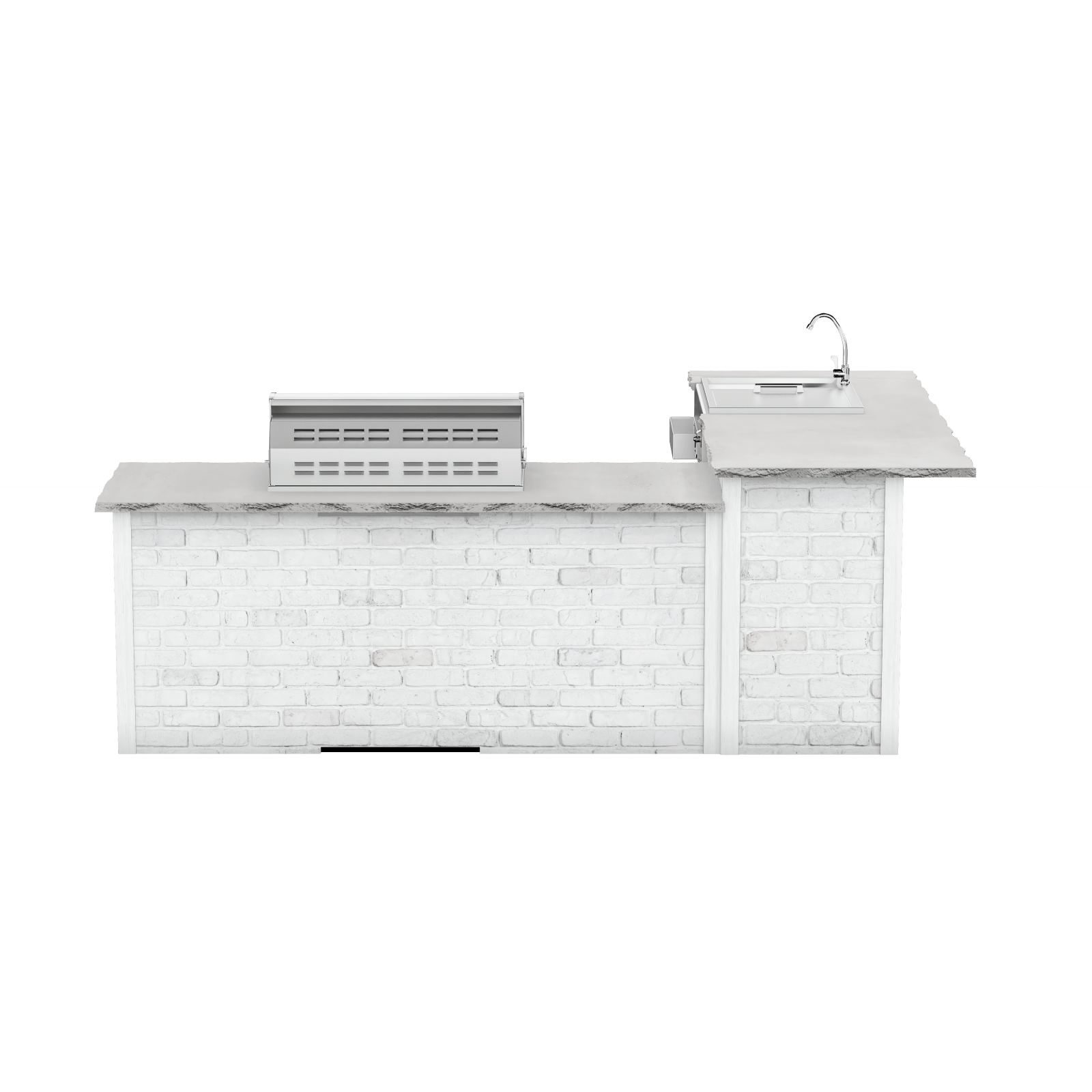 Reclaimed Brick White, Left