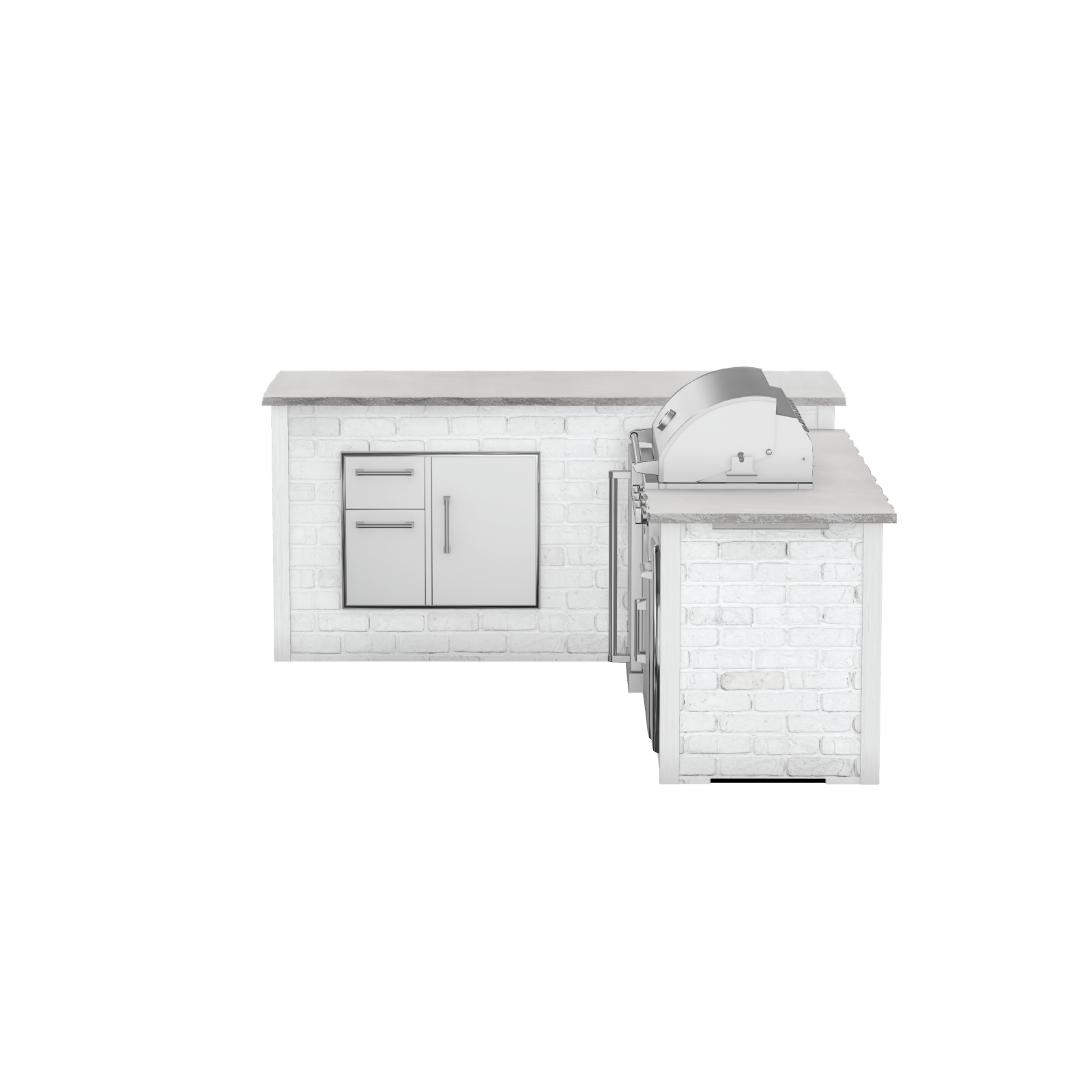 Reclaimed Brick White, Left