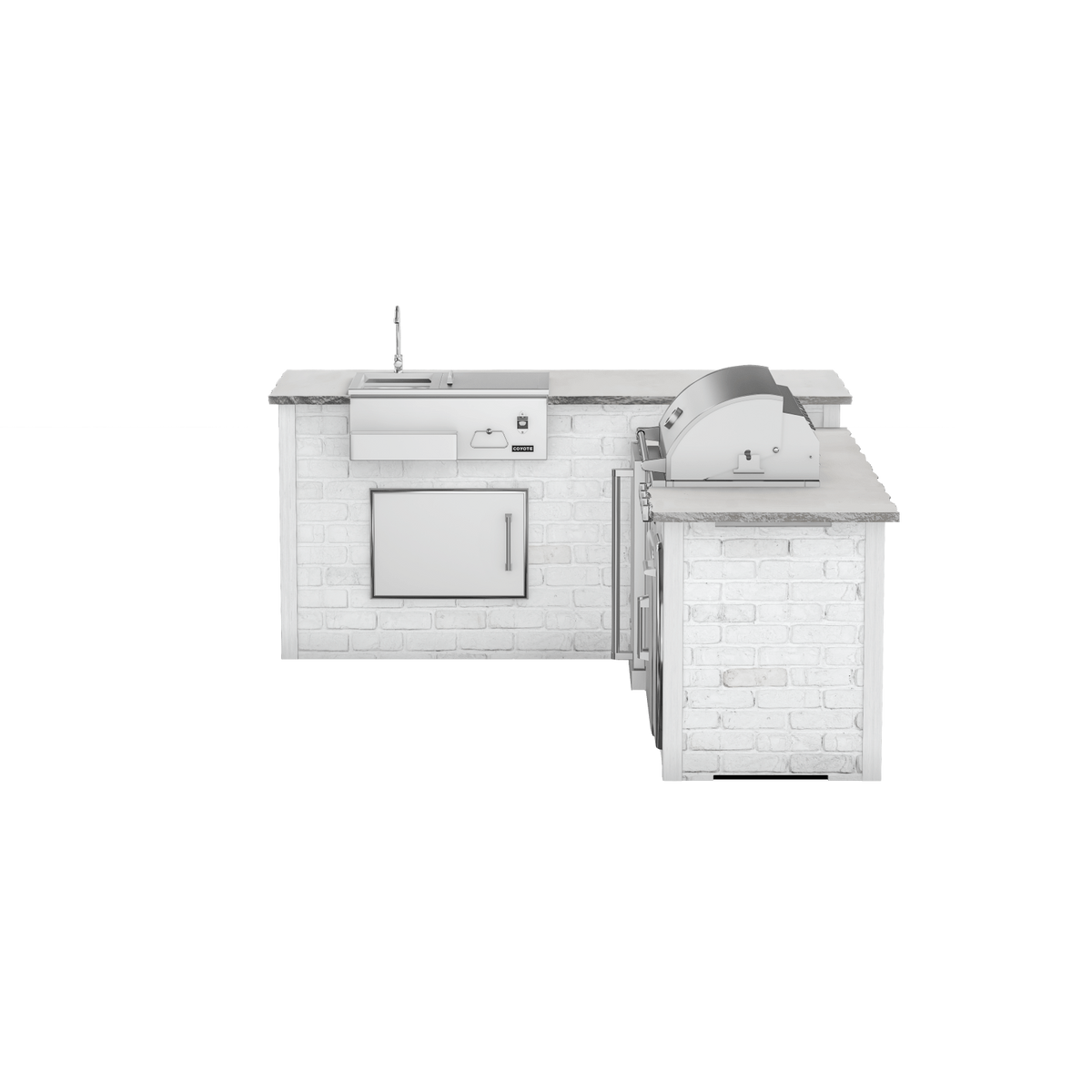 Reclaimed Brick White, Left