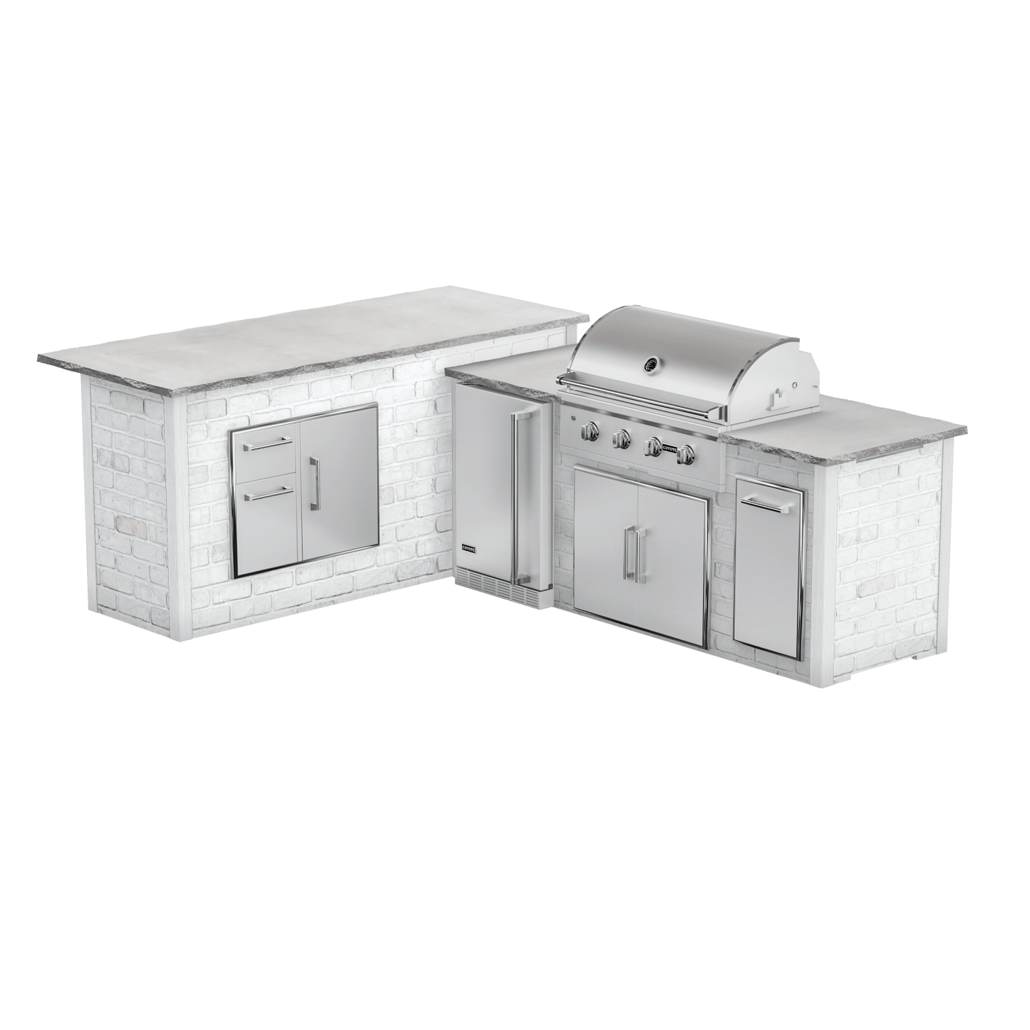 Reclaimed Brick White, Left