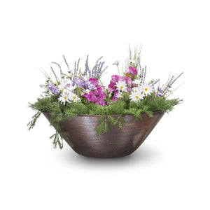 The Outdoor Plus 31" Remi Hammered Copper Planter Bowl