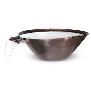 The Outdoor Plus 31" Remi Hammered Copper Water Bowl