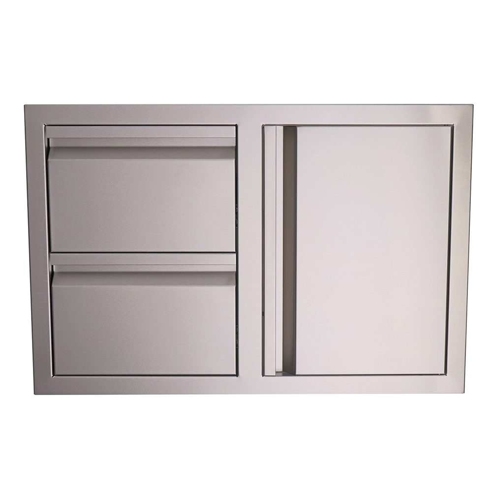 RCS Valiant Stainless Double Drawer/Door Combo - BetterPatio.com