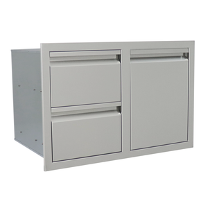 RCS - RCS Valiant Stainless Enclosed Double Storage Drawer and Liquid Propane Storage