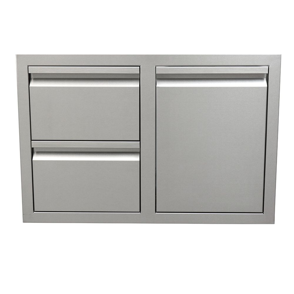 RCS - RCS Valiant Stainless Enclosed Double Storage Drawer and Liquid Propane Storage