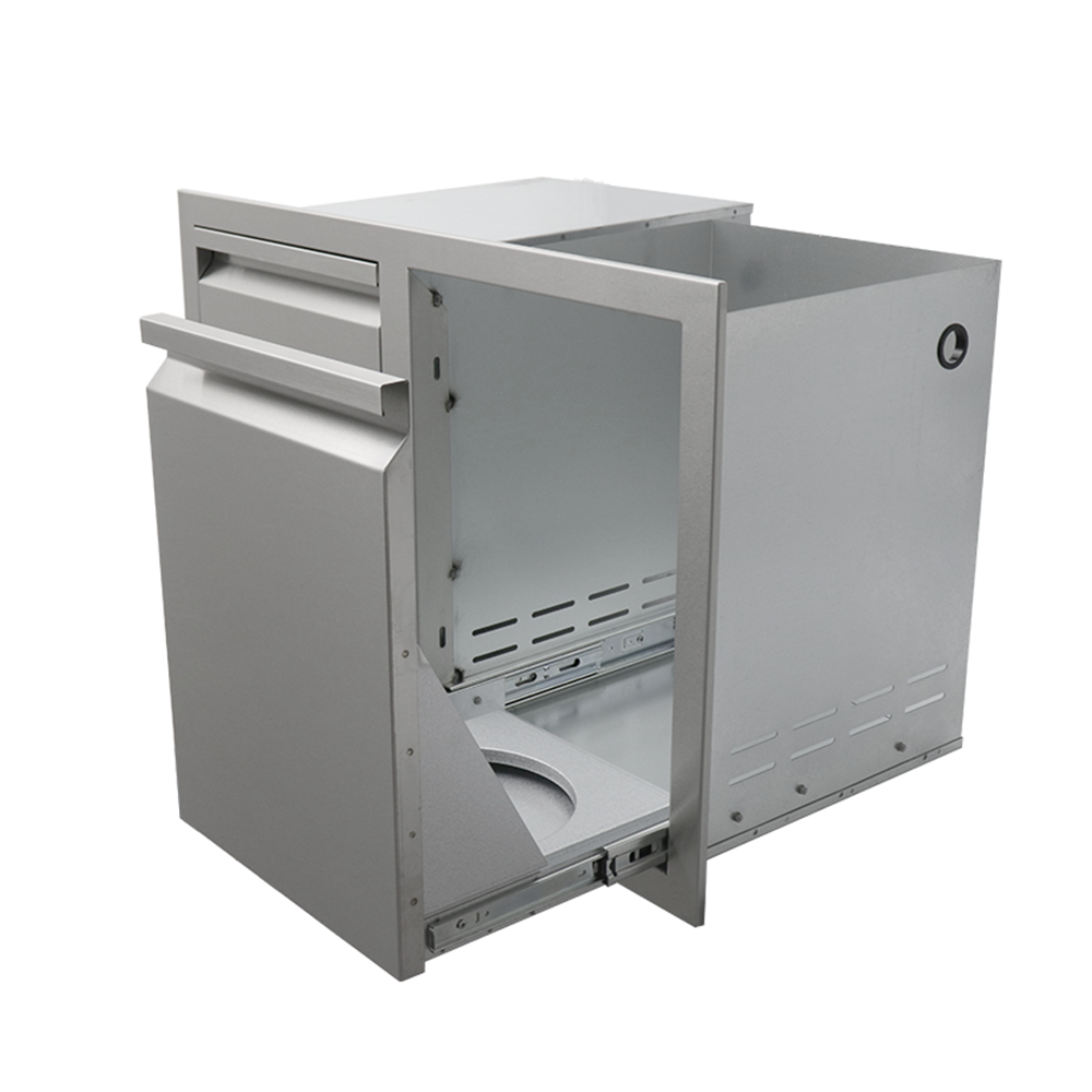 RCS - RCS Valiant Stainless Enclosed Double Storage Drawer and Liquid Propane Storage
