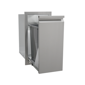 RCS - RCS Valiant Stainless Narrow Trash Drawer, Trash Can Included