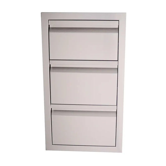 RCS Valiant Stainless Triple Drawer-Fully Enclosed - BetterPatio.com