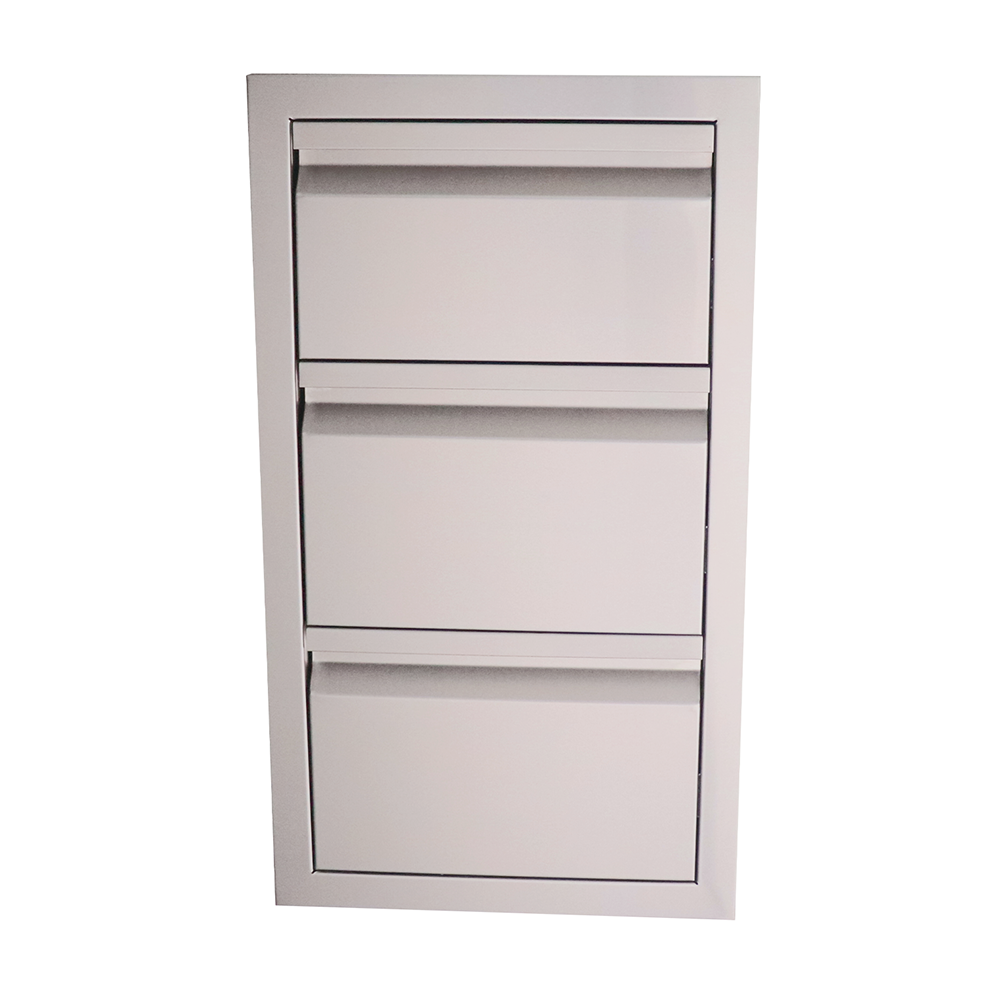 RCS Valiant Stainless Triple Drawer-Fully Enclosed - BetterPatio.com
