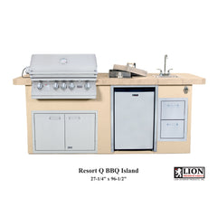Lion Premium Grills Resort Q 96 Inch BBQ Island