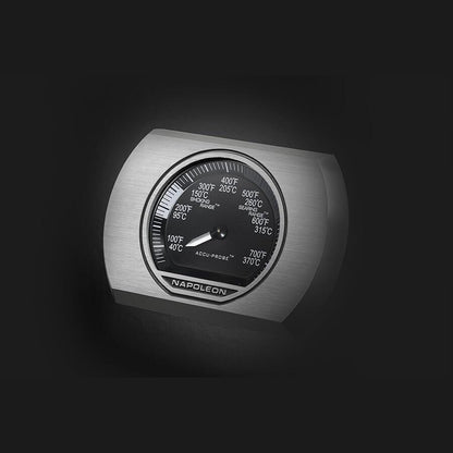 Napoleon ROGUE 425 Gas Grill - ACCU-PROBE temperature gauge close-up