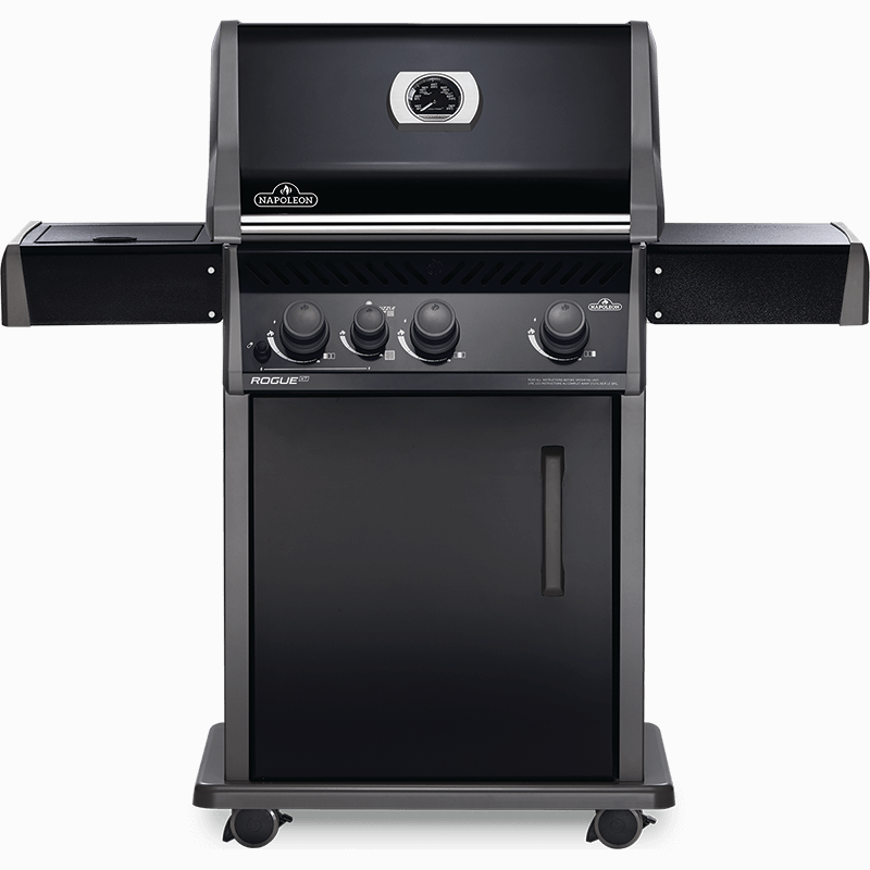 Napoleon ROGUE XT 425 SIB - Full grill view black finish with infrared side burner