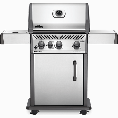 Napoleon ROGUE XT 425 SIB - Full grill view stainless steel with infrared side burner