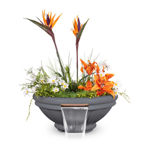 The Outdoor Plus 36" Roma GFRC Concrete Planter & Water Bowl