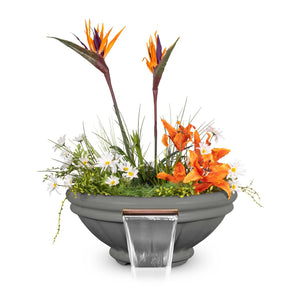 The Outdoor Plus 36" Roma GFRC Concrete Planter & Water Bowl