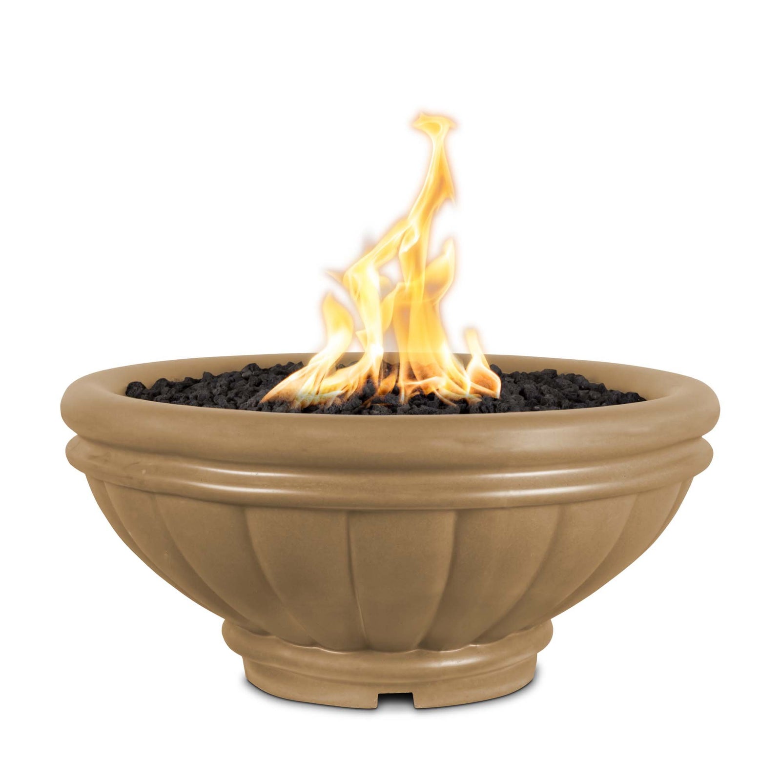 The Outdoor Plus 36" Roma GFRC Concrete Fire Bowl - Match Lit