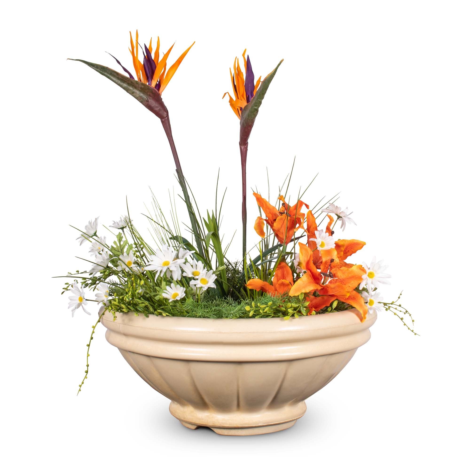 The Outdoor Plus 36" Roma GFRC Concrete Planter Bowl