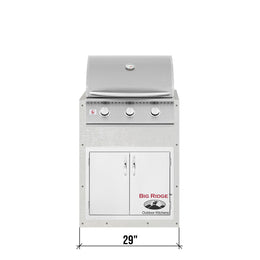 Ready To Finish 29 Inch Grill Module, Appliances Included (S2902-SS)