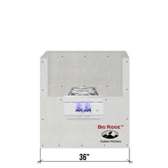 Ready To Finish 36 Inch Module With Drop Down Power Burner (Burner Included) (S3620-SS)