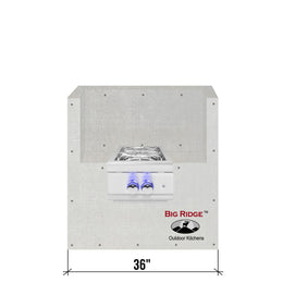 Ready To Finish 36 Inch Module With Drop Down Power Burner (Burner Included) (S3620-SS)